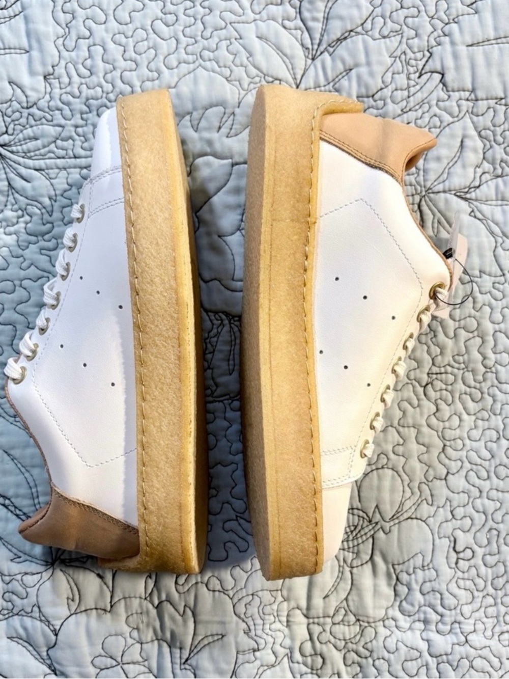 💥NEW THURSDAY BOOT COMPANY Leather Low-Top Sneakers White/Nubuck 37/US 6.5-7❤️ - Picture 4 of 11
